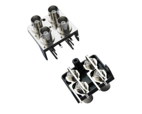 pcb连接器 锌合金弯式母头 BNC射频同轴