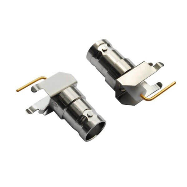 bnc射频同轴连接器 弯式母头 PCB板端