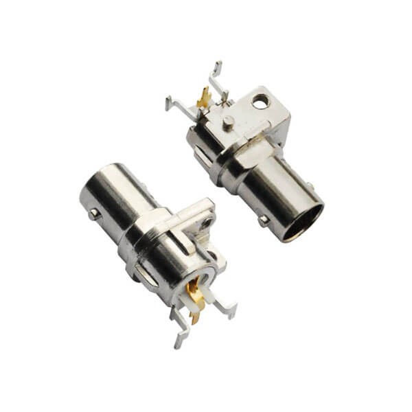 pcb板连接器 弯式母头 BNC射频同轴