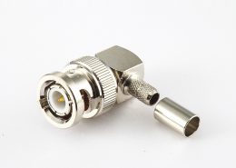 BNC 公头弯式压接RG58/RG142电缆