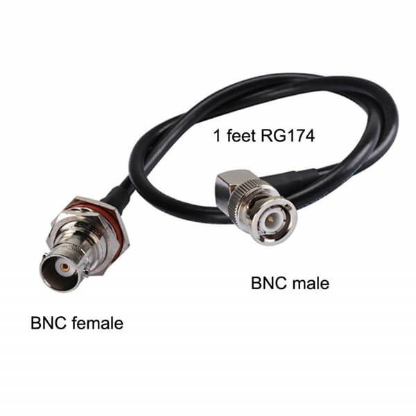BNC接头射频线RG174接防水BNC母头转公头